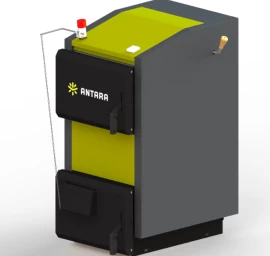 Kieto kuro katilas Antara K-10 MT, 10 kW durelių vyriai dešinėje
