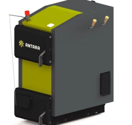 Kieto kuro katilas Antara K-16 K, 16 kW, durelių vyriai kairėje