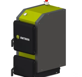 Kieto kuro katilas Antara Sigma 16 K, 16 kW, durelių vyriai kairėje