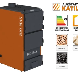 Kieto kuro katilas BIO MAX, 70 kW iki 700m²