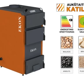 Kieto kuro katilas EKON, apatinio degimo, 20kW