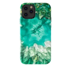 Kingxbar Agate Series Elegantiškas Dėklas Su Agato Atspaudu Iphone 12 Mini žalias