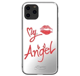 kingxbar Angel Veidrodinis Dėklas, Dekoruotas Tikrais swarovski Kristalais iphone 11 Pro Max Veidrodinis Skaidrus