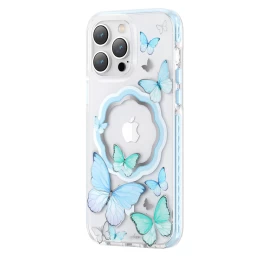 kingxbar Butterfly Series Magnetinis Dėklas iphone 14 Pro Max Magsafe Dėklas Su Mėlynais Drugeliais kingxbar Butterfly Series Magnetinis Dėklas iphone 14 Pro Max Magsafe Dėklas Su Mėlynais Drugeliais