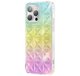Kingxbar Miya Serijos Iphone 14 Pro Galinis Dėklas Vaivorykštinis Galinis Dėklas