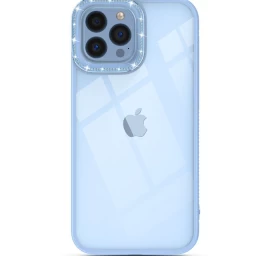 Kingxbar Sparkle Series Iphone 13 Pro Dėklas Su Kristalais Galinis Dangtelis Mėlynas