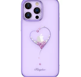 Kingxbar Wish Series Swarovski Crystal Silikoninis Dėklas Iphone 14 Plus - Violetinis