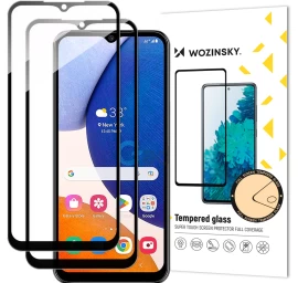 Kit 2x 9h Viso Ekrano Grūdintas Stiklas samsung Galaxy A14 5g / A14 Su Juodu Rėmeliu