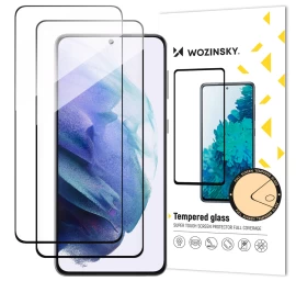 Kit 2x 9h Viso Ekrano Grūdintas Stiklas samsung Galaxy S23+ Su Juodu full Glue Rėmeliu