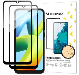 Kit 2x 9h Viso Ekrano Grūdintas Stiklas Xiaomi Redmi A2 / Redmi A1 Su Juodu Rėmeliu