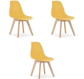 Kito Kėdė Garstyčių Spalvos / Natūralios Kojos X 3