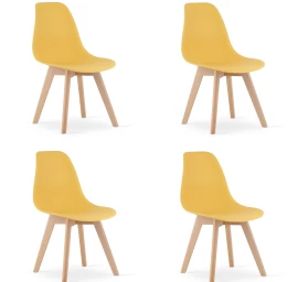 Kito Kėdė Garstyčių Spalvos / Natūralios Kojos X 4