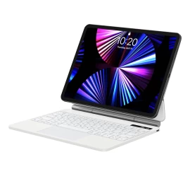 Klaviatūra Ir Jutiklinis Kilimėlis ipad Pro 12,9&#039;&#039; + Magnetinis Dėklas brilliance - Baltas