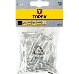 Kniedės aliuminės TOPEX, 3,2 x 10mm 50vnt
