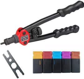 Kniediklis srieginėms kniedėms | su rinkiniu | M3, M4, M5, M6, M8 /300 mm (BT-606)