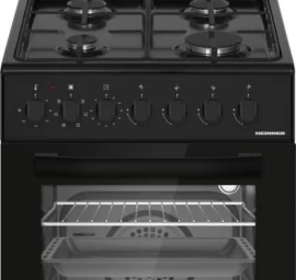 Kombinuota dujinė viryklė HFSC-S60LITGC-BK HEINNER