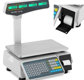 Komercinės Svarstyklės Su Lcd Etikečių Spausdintuvu 30 Kg / 15 G
