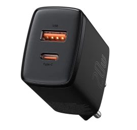 Kompaktiškas Usb-c 20w 3a Pd Qc 3.0 Greitasis įkroviklis Juodas