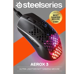 Kompiuterio pelė Steelseries Aerox 3 Juoda