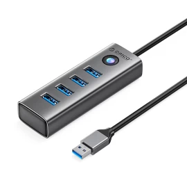 Koncentratoriaus Adapterio Daliklis Pdd4u-u3 4x Usb-a - Pilkas