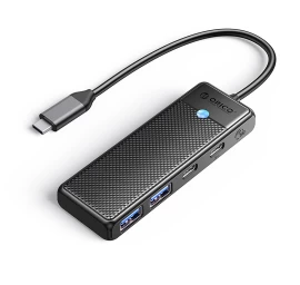 Koncentratorius Papw2ac-c3 Usb-c į Usb-a Usb-c Skirstytuvas - Juodas