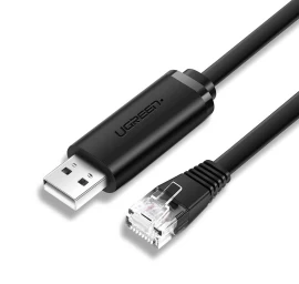 Konsolės Kabelis Usb - Rj45 Vytos Poros Eterneto Kabelis 1,5 M Juodas