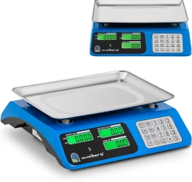 Kontrolinės Svarstyklės Lcd 34 X 24 Cm 40 Kg / 2 G Mėlynos Spalvos