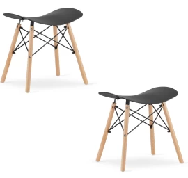 Korfu Taburetė - Juoda X 2