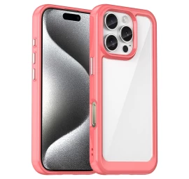 Korpusas outer Space Su Geliniu Rėmeliu, Skirtas iphone 16 Pro Max - Raudonas