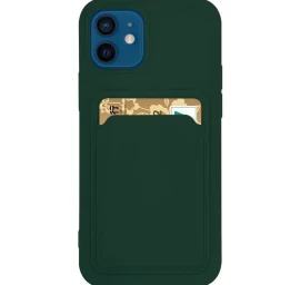 Kortelių Dėklas Silikoninė Piniginė Su Kišenėle Dokumentams, Skirta Samsung Galaxy S21+ 5g (s21 Plus 5g), Tamsiai žalia Kortelių Dėklas Silikoninė Piniginė Su Kišenėle Dokumentams, Skirta Samsung Galaxy S21+ 5g (s21 Plus 5g), Tamsiai žalia
