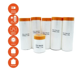 KRASO Gold UV30 dažų plėvelė su lipnia juosta - aukštos kokybės apsauga su Washi juosta ir atsparumas UV spinduliams - 1.1 m - 33 m