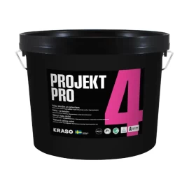 KRASO PROJEKT PRO4 matiniai vandens pagrindo dažai sienoms ir luboms, maža emisija - Visiškai matinis - C - 9 L