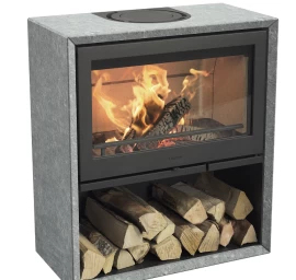 Krosnelė CONTURA 320T, juoda, su muilo akmeniu (798355, 803670)
