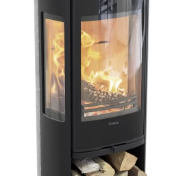 Krosnelė CONTURA C856TG Style, juoda, su muilo akmens apdaila (998642, 203086)