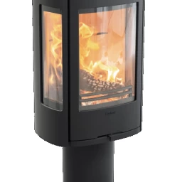 Krosnelė CONTURA C886:3 Style, juoda, su muilo akmens apdaila (998495, 203150)