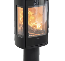 Krosnelė CONTURA C886G:3 Style, juoda, su muilo akmens apdaila (998497, 203150)