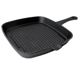 Kvadratinė ketaus keptuvė su grill paviršiumi Zyle 23 x 23 cm