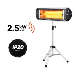 Kvarcinis infraraudonųjų spindulių šildytuvas Kumtel Ecoray EX-25 su stovu