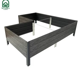 L-formos lysvė KLASIKA woodlook pilka, 150x150x75x75x75 x75 cm, h-30cm , GP1507530KP, 4779037493784