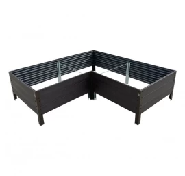 L-formos lysvė KLASIKA woodlook ruda, 150x150x75x75x75 x75 cm, h-30cm , GP1507530KR, 4779037493777