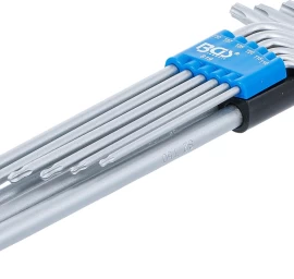 L tipo raktų rinkinys | ilgi | šarnyriniai | T-Star (Torx) T10 - T50 | 9 vnt. (819)