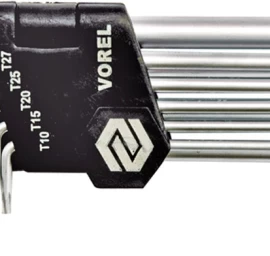 L tipo raktų rinkinys | ilgi | T-Star (Torx) T10-T50 | 9 vnt. (56478)