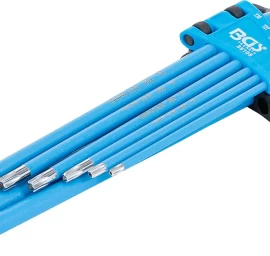 L tipo raktų rinkinys | T-Star (Torx) / T-Star su skyle (Torx) T10 - T50 | 9 vnt. (35105)