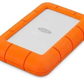 Lacie Tvirtas Mini Išorinis Kietasis Diskas (5 Tb / Oranžinis Ir Sidabrinis )