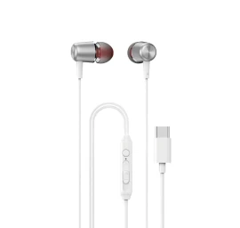 Laidinės Ausinės į Ausis Su Mikrofonu Ir Usb-c Nuotolinio Valdymo Pulteliu 1,2 M - Baltos Spalvos Laidinės Ausinės į Ausis Su Mikrofonu Ir Usb-c Nuotolinio Valdymo Pulteliu 1,2 M - Baltos Spalvos