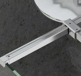 Laikiklis nuo stiklo iki sienos Ravak W SET-100 Walk-in balta matinė GWD01000E002