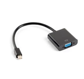 Lanberg AD-0006-BK video cable adapter 0.2 m VGA (D-Sub) Mini DisplayPort Black