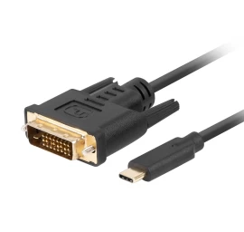 Lanberg CA-CMDV-10CU-0005-BK video cable adapter 0.5 m USB Type-C DVI-D Black