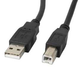 Lanberg CA-USBA-10CC-0050-BK USB cable 5 m USB 2.0 USB B Black