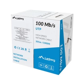 LANBERG LAN UTP CABLE 100MB/S 305M WIRE CCA BLACK